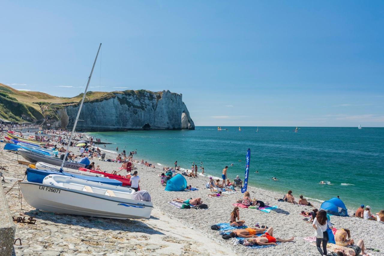 La Belle Vue Le Diamant Des Yeux Mer Et Golf Front Mer Étretat Exteriör bild