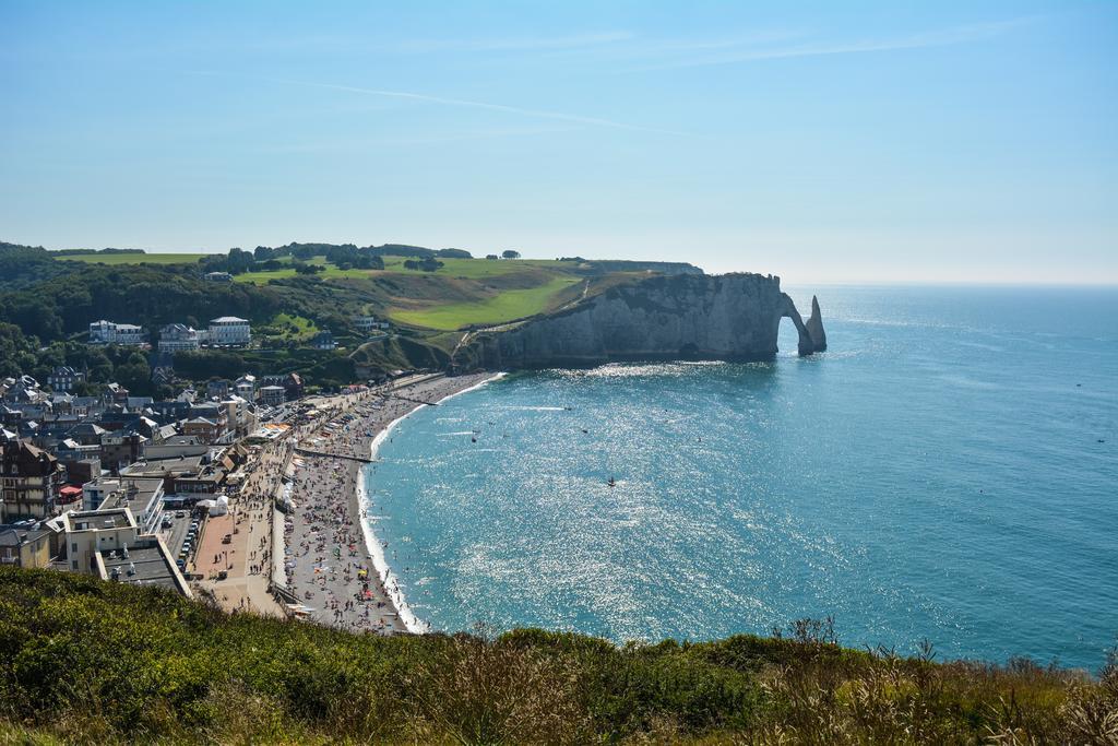 La Belle Vue Le Diamant Des Yeux Mer Et Golf Front Mer Étretat Exteriör bild